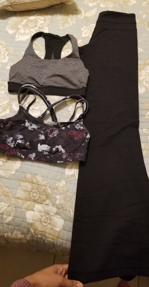 lululemon trio sports bras and pants